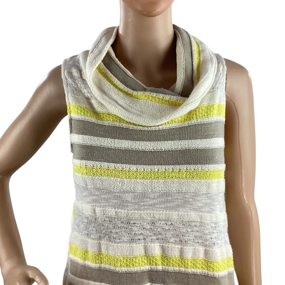 Dolan Left Coast Striped Sleeveless Knit Cowl Neck Top Small - Picture 2 of 7